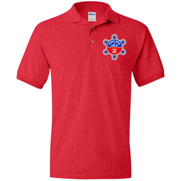 Puerto Rican Flags Up Logo G880 Jersey Polo Shirt