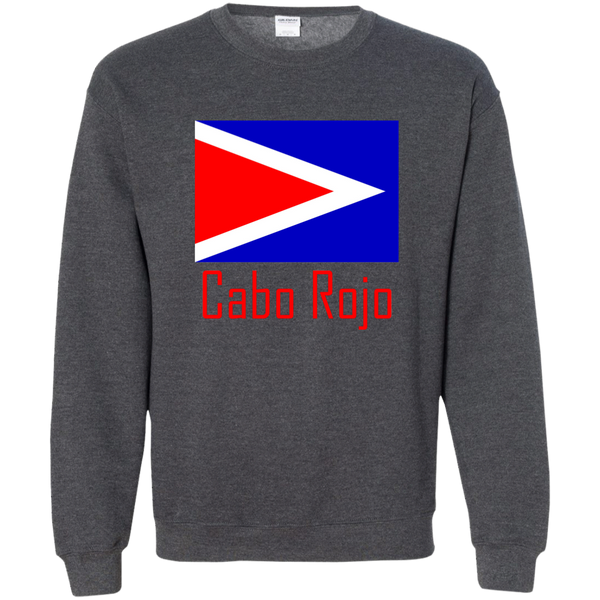 Cabo Rojo Flag G180 Gildan Crewneck Pullover Sweatshirt  8 oz. - PR FLAGS UP