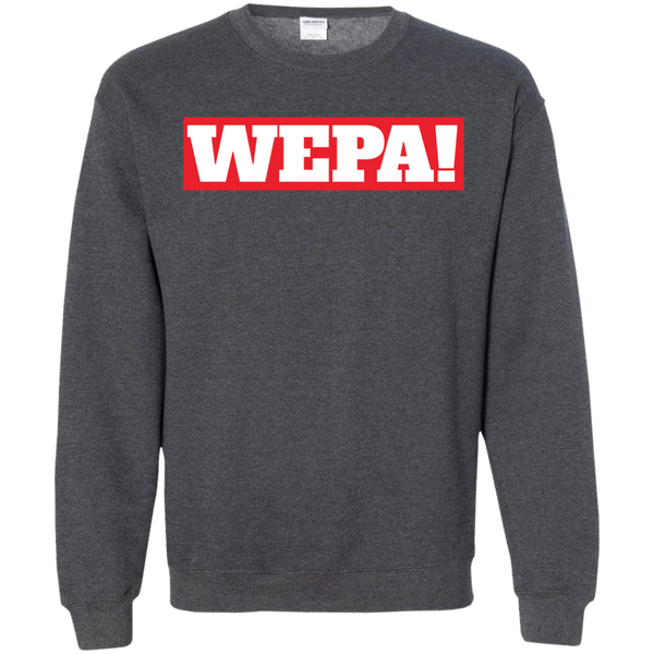 Wepa! Printed Crewneck Pullover Sweatshirt  8 oz - PR FLAGS UP