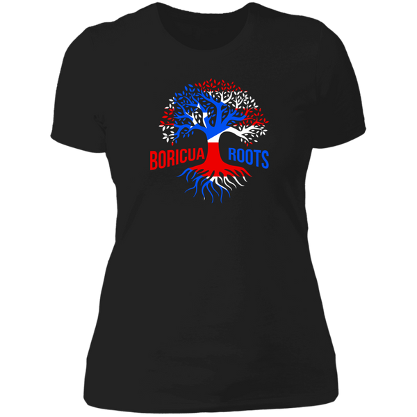 Boricua Roots Flag NL3900 Ladies' Boyfriend T-Shirt