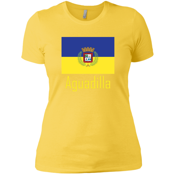 Aguadilla Flag NL3900 Next Level Ladies' Boyfriend T-Shirt - PR FLAGS UP