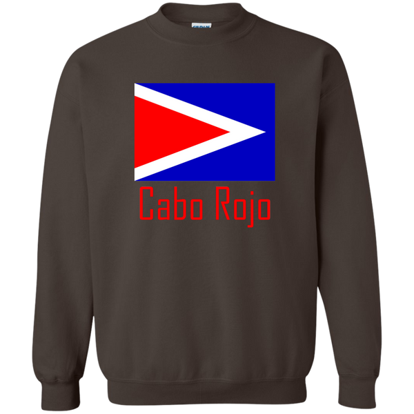 Cabo Rojo Flag G180 Gildan Crewneck Pullover Sweatshirt  8 oz. - PR FLAGS UP