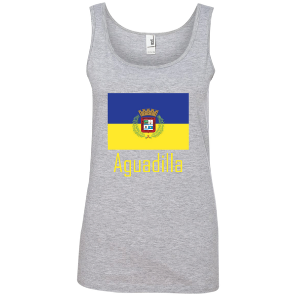 Aguadilla Flag 882L Anvil Ladies' 100% Ringspun Cotton Tank Top - PR FLAGS UP