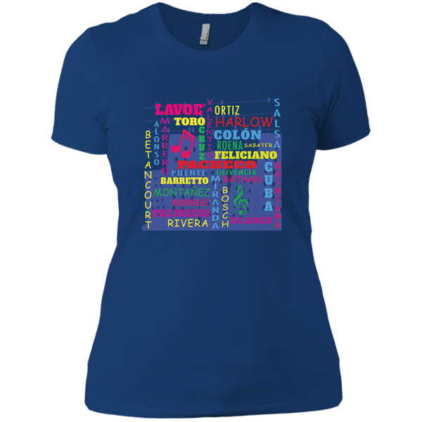 The Salsa All Stars NL3900 Next Level Ladies' Boyfriend T-Shirt - PR FLAGS UP