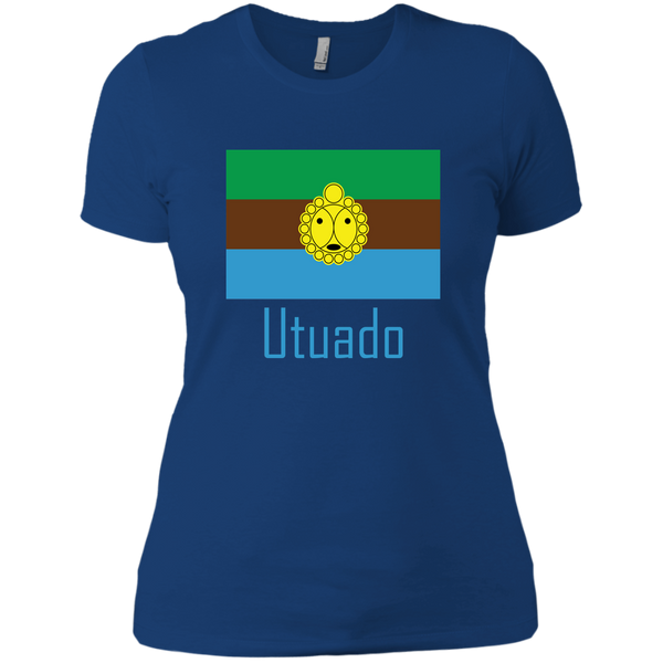 Utuado NL3900 Next Level Ladies' Boyfriend T-Shirt - PR FLAGS UP