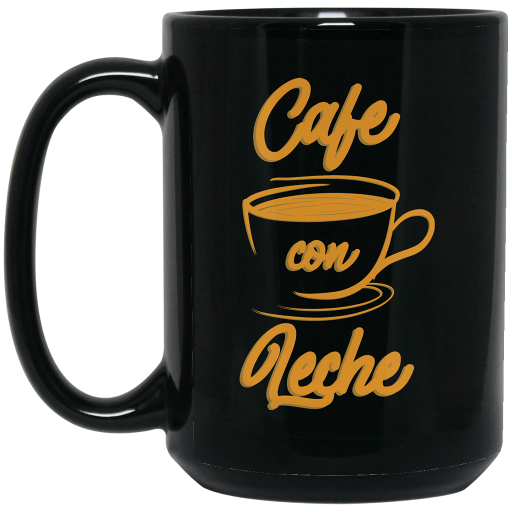 Cafe con Leche BM15OZ 15 oz. Black Mug