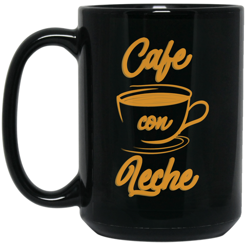 Cafe con Leche BM15OZ 15 oz. Black Mug