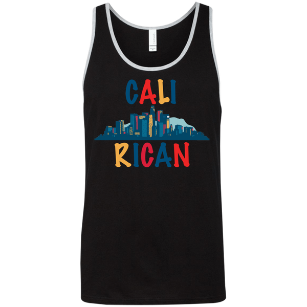 Cali Rican 3480 Bella + Canvas Unisex Tank - PR FLAGS UP