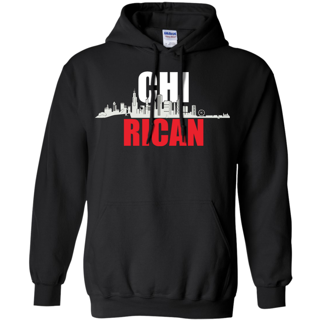 Chi Rican Pullover Hoodie 8 oz - PR FLAGS UP