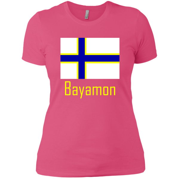 Bayamon Flag NL3900 Next Level Ladies' Boyfriend T-Shirt - PR FLAGS UP