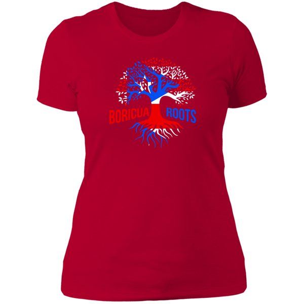 Boricua Roots Flag NL3900 Ladies' Boyfriend T-Shirt