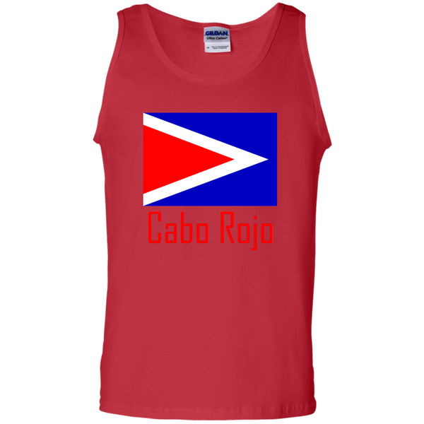 Cabo Rojo Flag G220 Gildan 100% Cotton Tank Top - PR FLAGS UP