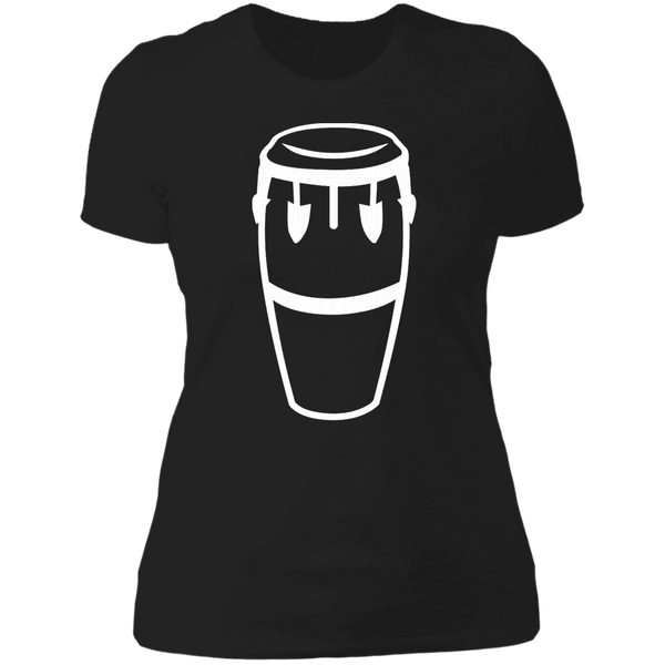 Conga Drum NL3900 Next Level Ladies' Boyfriend T-Shirt - PR FLAGS UP