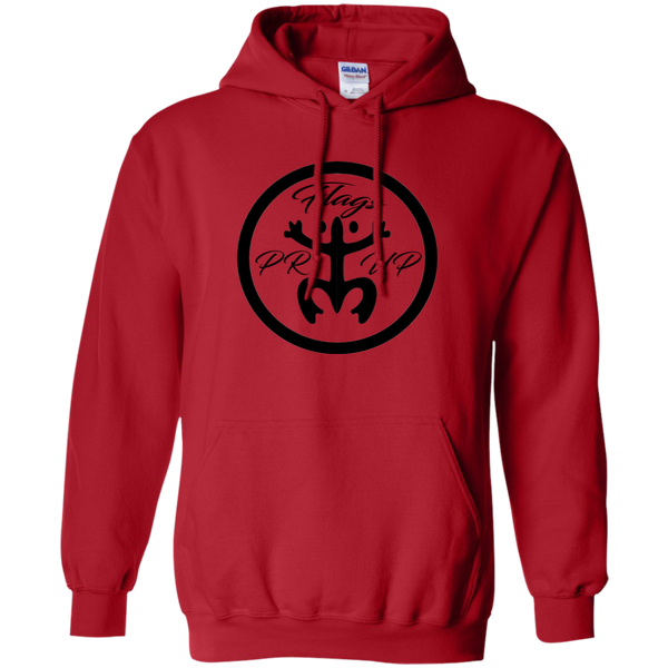PR Flags Up Circle Logo Pullover Hoodie 8 oz - PR FLAGS UP