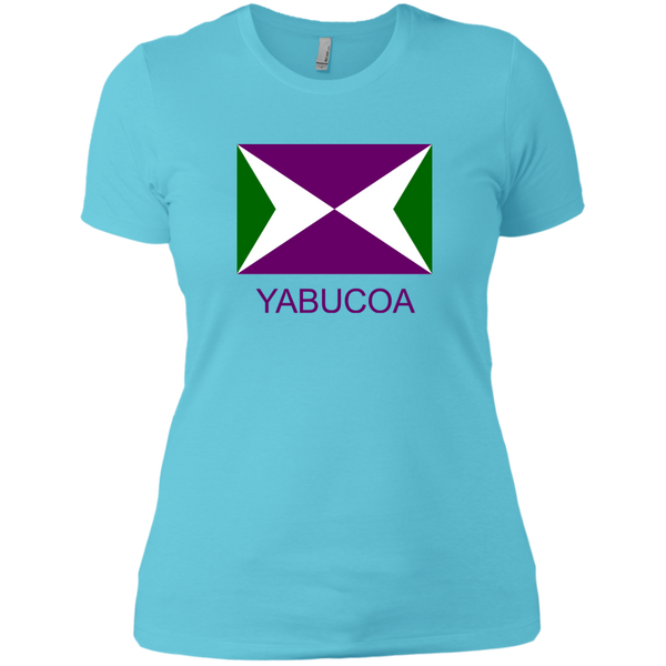 Yabucoa NL3900 Next Level Ladies' Boyfriend T-Shirt - PR FLAGS UP