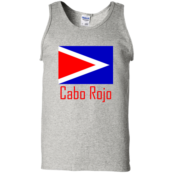 Cabo Rojo Flag G220 Gildan 100% Cotton Tank Top - PR FLAGS UP