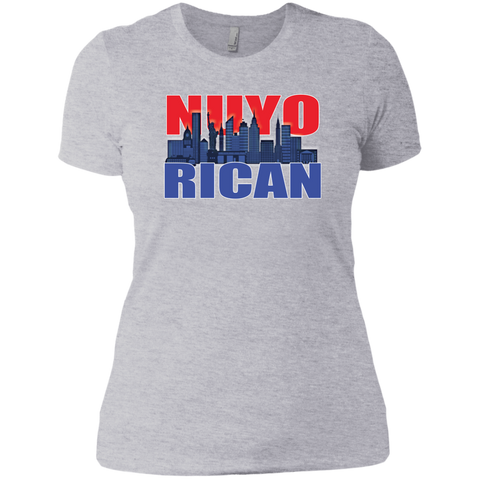 NuyoRican 2 Next Level Ladies' Boyfriend Tee - PR FLAGS UP