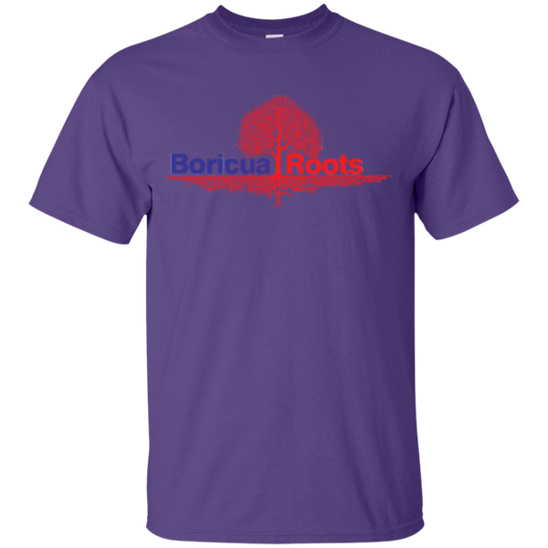 Boricua Roots Red & Blue Logo G200B Gildan Youth Ultra Cotton T-Shirt - PR FLAGS UP