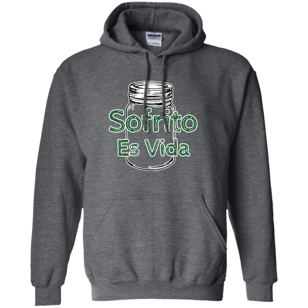 Sofrito Es Vida Pullover Hoodie 8 oz - PR FLAGS UP