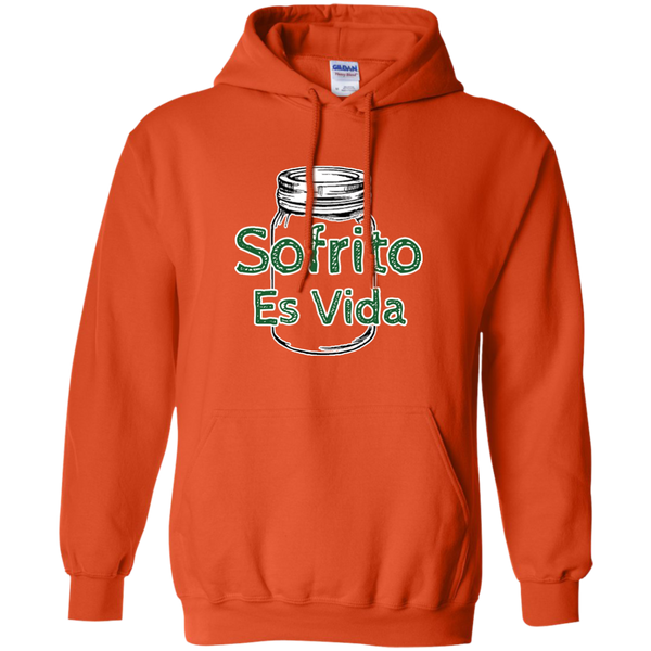 Sofrito Es Vida Pullover Hoodie 8 oz - PR FLAGS UP