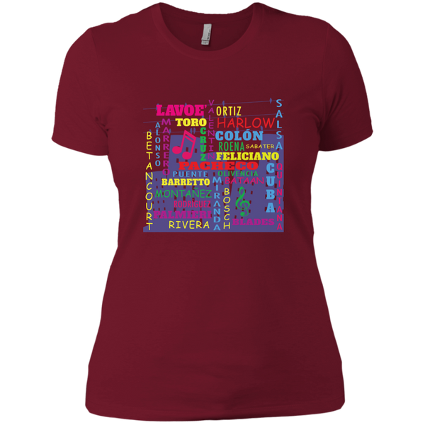 The Salsa All Stars NL3900 Next Level Ladies' Boyfriend T-Shirt - PR FLAGS UP
