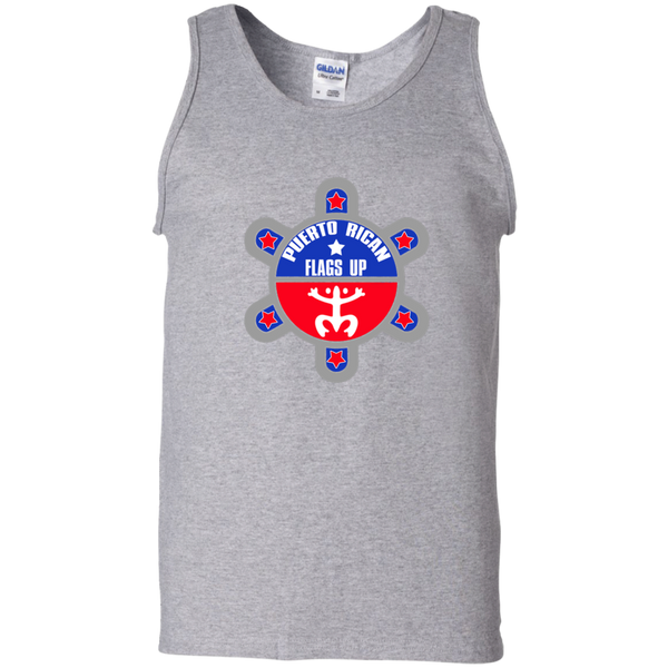 Puerto Rican Flags Up 100% Cotton Tank Top - PR FLAGS UP