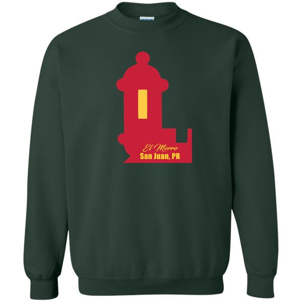 El Morro Printed Crewneck Pullover Sweatshirt  8 oz - PR FLAGS UP