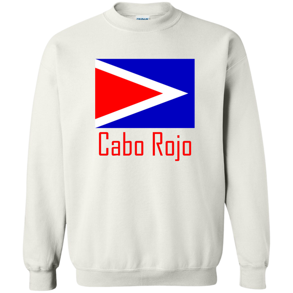 Cabo Rojo Flag G180 Gildan Crewneck Pullover Sweatshirt  8 oz. - PR FLAGS UP