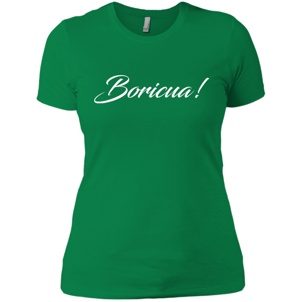 Boricua Next Level Ladies' Boyfriend Tee - PR FLAGS UP