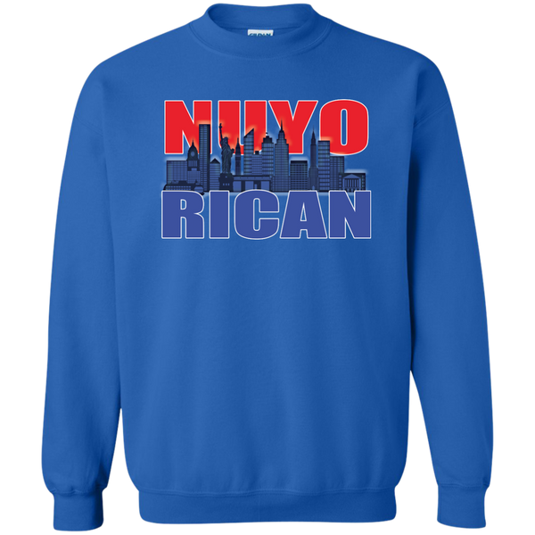 NuyoRican 2 Printed Crewneck Pullover Sweatshirt  8 oz - PR FLAGS UP