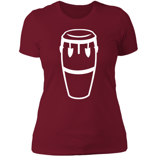 Conga Drum NL3900 Next Level Ladies' Boyfriend T-Shirt - PR FLAGS UP
