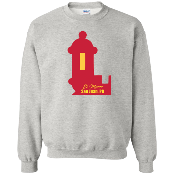 El Morro Printed Crewneck Pullover Sweatshirt  8 oz - PR FLAGS UP