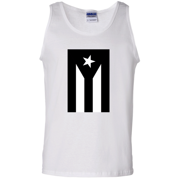 Black Flag of Puerto Rico G220 Gildan 100% Cotton Tank Top - PR FLAGS UP