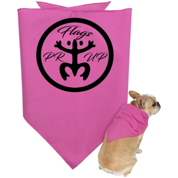 PR Flags Up Circle Logo Doggie Bandana - PR FLAGS UP