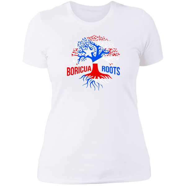Boricua Roots Flag NL3900 Ladies' Boyfriend T-Shirt
