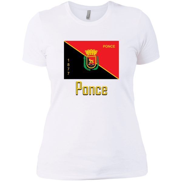 Ponce Flag NL3900 Next Level Ladies' Boyfriend T-Shirt - PR FLAGS UP