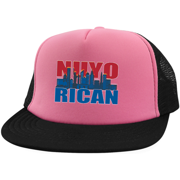 NuyoRican 2 Trucker Hat with Snapback - PR FLAGS UP