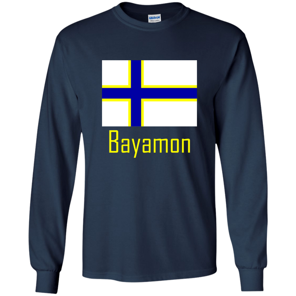 Bayamon Flag G240 Gildan LS Ultra Cotton T-Shirt - PR FLAGS UP