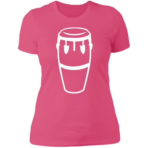 Conga Drum NL3900 Next Level Ladies' Boyfriend T-Shirt - PR FLAGS UP