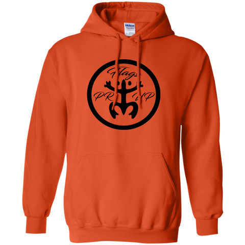 PR Flags Up Circle Logo Pullover Hoodie 8 oz - PR FLAGS UP