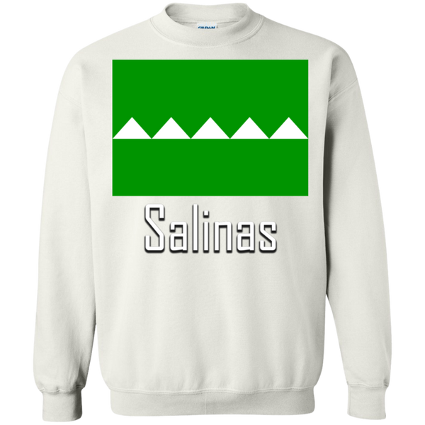 Salinas Flag G180 Gildan Crewneck Pullover Sweatshirt  8 oz. - PR FLAGS UP