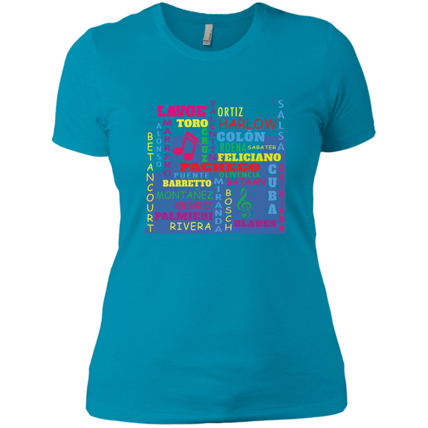 The Salsa All Stars NL3900 Next Level Ladies' Boyfriend T-Shirt - PR FLAGS UP