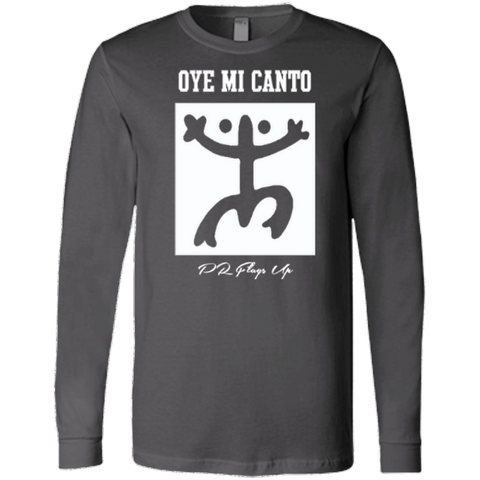 Oye Mi Canto El Coqui Bella+Canvas Men's Jersey Long Sleeve - PR FLAGS UP