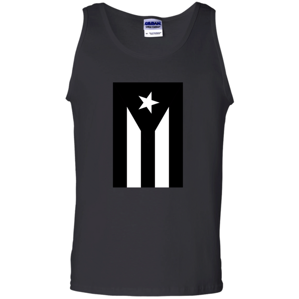 Black Flag of Puerto Rico G220 Gildan 100% Cotton Tank Top - PR FLAGS UP