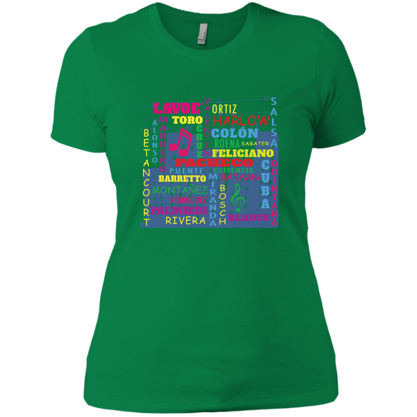The Salsa All Stars NL3900 Next Level Ladies' Boyfriend T-Shirt - PR FLAGS UP