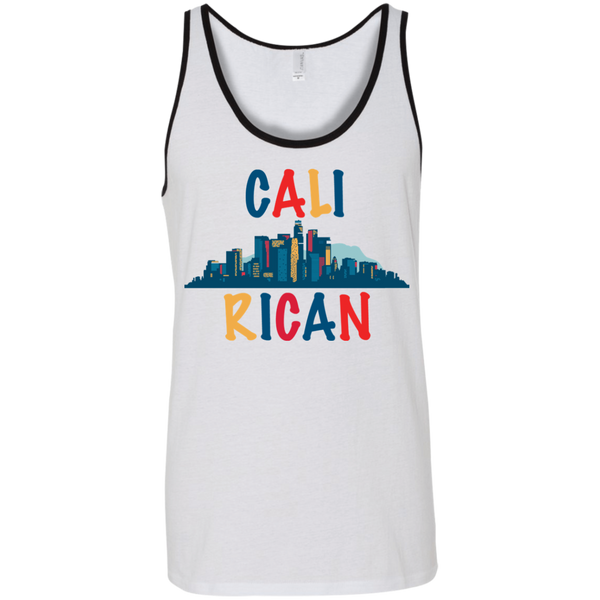 Cali Rican 3480 Bella + Canvas Unisex Tank - PR FLAGS UP