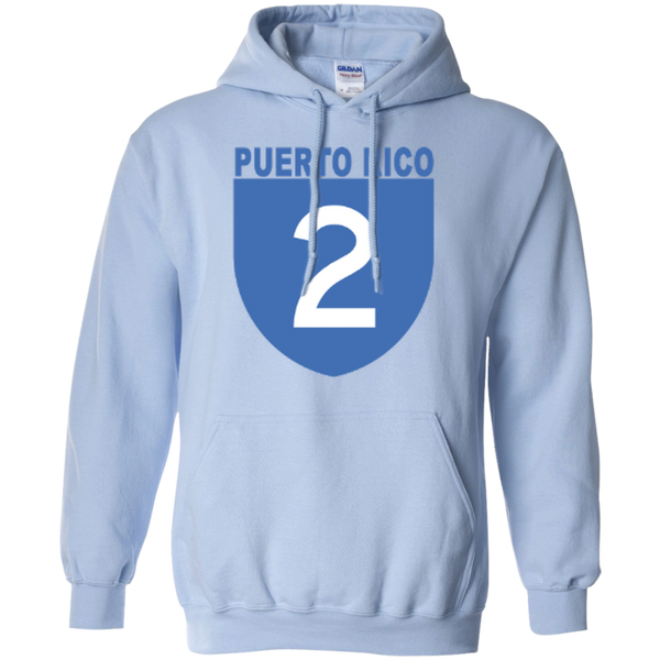 La Numero 2 G185 Gildan Pullover Hoodie 8 oz. - PR FLAGS UP