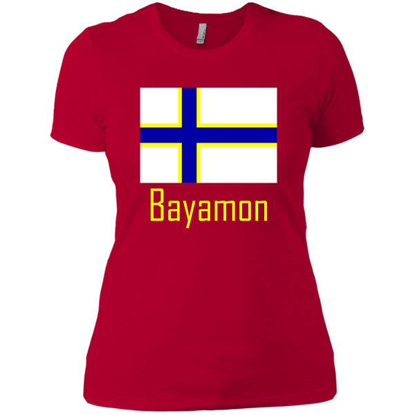 Bayamon Flag NL3900 Next Level Ladies' Boyfriend T-Shirt - PR FLAGS UP