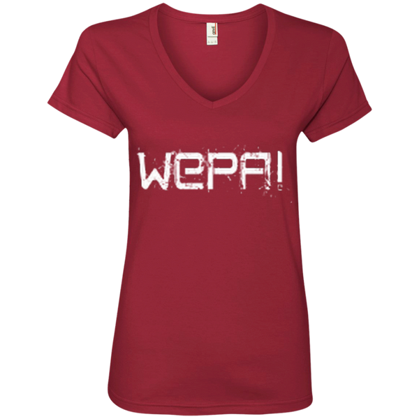 Wepa Ladies' V-Neck Tee - PR FLAGS UP