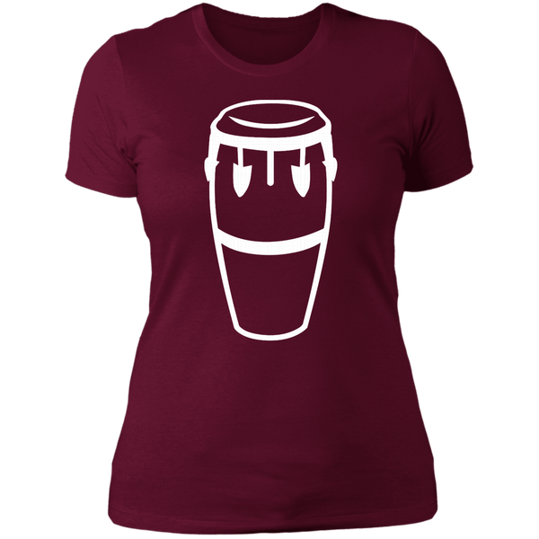 Conga Drum NL3900 Next Level Ladies' Boyfriend T-Shirt - PR FLAGS UP